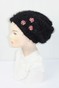 Чорна шапочка Міріам тепла пухнаста з прикрасою hatmiriamt-24 фото 2