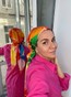 Шелковая бандана Valentino с имитацией платка разноцветная bandanashovk-7 фото 4