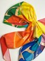 Шелковая бандана Valentino с имитацией платка разноцветная bandanashovk-7 фото 13