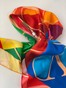 Шелковая бандана Valentino с имитацией платка разноцветная bandanashovk-7 фото 11
