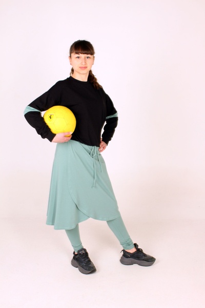 Спортивний костюм Лотос (комбілосини та лонгслів) відтінку Полин фото