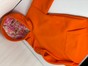 Оранжевое детское платье-худи с начесом и цветочным принтом dytsukniahudi-14 фото 4