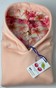 Платье-худи с начесом и цветочным принтом в капюшоне оттенка Персик suknyahudi-22 фото 2