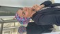 Шапочка с вшитым объемом Грейс летняя разноцветные мазки hatgrasesoft-5 фото 6