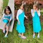 Дитячий купальний костюм комбілегінси блакитні та кофтинка з принтованими рукавами dytswimsuitk-1 фото 3