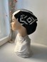 Шапочка Мириам зимняя с флисом черная трикотажная с серебристыми вставками hatmiriamflis-1 фото 4