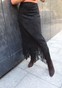 Юбка эко-замш с бахромой Черная skirtezbah-2 фото 1