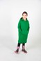 Зеленое детское платье-худи с начесом с подкладкой "Лего" в капюшоне dytsukniahudi-11 фото 1