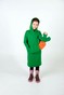 Зеленое детское платье-худи с начесом с подкладкой "Лего" в капюшоне dytsukniahudi-11 фото 4