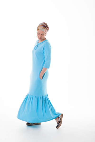 Блакитна сукня Коса фото