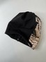 Шапочка Міріам зимова з флісом чорна трикотажна зі вставкою паєтки hatmiriamflis-4 фото 2