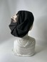 Шапочка Міріам зимова з флісом чорна трикотажна зі вставкою паєтки hatmiriamflis-4 фото 5