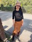 Спідниця з еко-замшу з бахромою Коричнева skirtezbah-4 фото 3