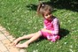 Дитячий купальний костюм спідничка, легінси та кофтинка фуксія та смугастий принт dytswimsuits-1 фото 1