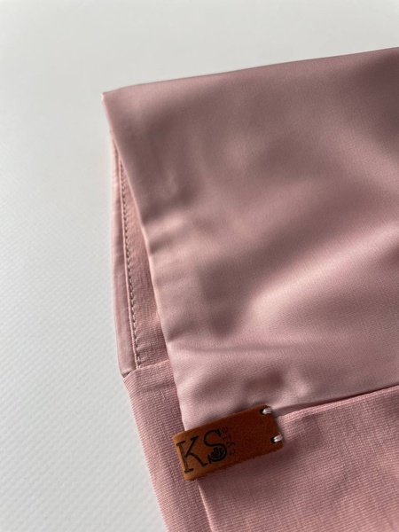 Шапочка Дива комбинированая оттенка розовая пудра фото