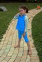 Детский купальный костюм (юбочка и кофточка и леггинсы синий с чешуйками) dytswimsuits-3 фото 3