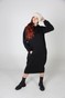 Чорна сукня-худі з начосом з принтом Малина в капюшоні suknyahudi-27 фото 3
