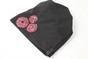 Шапочка Мириам трикотажная черная с вязаным украшением ручной работы hatmiriamdemi-15 фото 4
