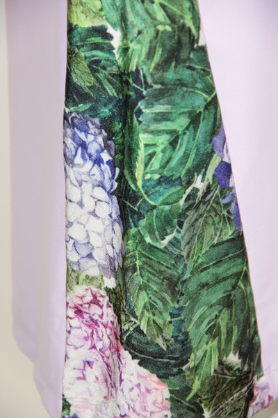 Купальное платье (лиловое с принтом гортензия) фото