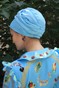 Шапочка Энжи Классика со вшитым объемом еко-замш голубая enzhiez-2 фото 3