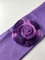 Фиолетовая трикотажная повязка с вязаным украшением product-919 фото 2