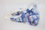 Белая трикотажная повязка на резинке с принтом фиолетовые колосья product-861 фото 1