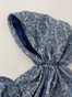 Бандана с имитацией платка голубовато-синяя с узором и люрексом bandanahustkal-74 фото 5