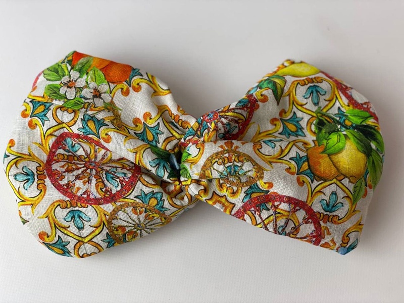 Объемная повязка "Пухляш" из итальянского льна Dolce&Gabbana фото