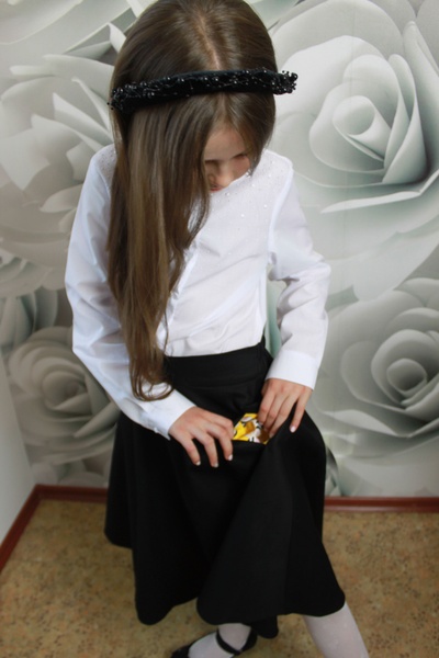 Детская школьная юбочка Чёрная фото
