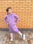 Лиловое детское платье-худи с начесом и цветочным принтом в капюшоне dytsukniahudi-4 фото 1
