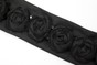 Повязка Ида черная с льняными цветами product-557 фото 5