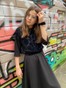 Чёрная школьная юбка Канти (с велюровым кантом) dytskirtschool-2 фото 2