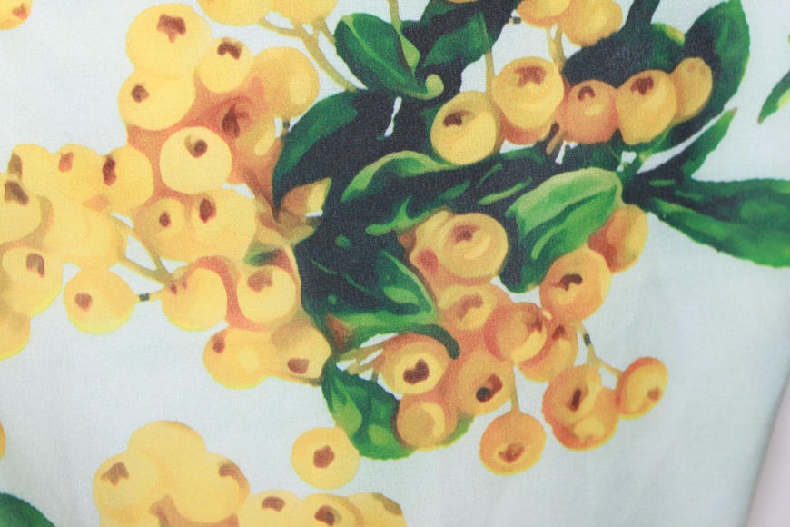 Шовкова пов'язочка на резинці "Жовті ягоди" фото