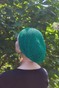 Шапочка Ніті з плетеною сіткою ручної роботи зелена на темно-зеленій основі (форма Міні) nitiv-3 фото 4