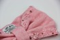Повязка прямая а-ля чалма нежно-розовая с расшитой окантовкой povtepla-16 фото 3