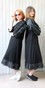 Трикотажное платье "Оливия" (черное с кожаными кружочками) suknyatr-2 фото 1