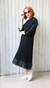 Трикотажное платье "Оливия" (черное с кожаными кружочками) suknyatr-2 фото 3