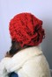 Шапочка Мириам теплая красная с ниточками hatmiriamt-22 фото 9