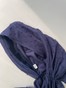 Бандана з імітацією хусточки однотонна темно-синя штапель текстурний bandanahustkalt-47 фото 7