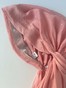 Банадна с имитацией платка однотонная персик штапель текстурный bandanahustkalp-47 фото 4