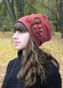 Шапочка Мириам зимняя футер бордо с украшением hatmiriamt-10 фото 1