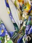 Шелковая бандана с имитацией платка белая с принтом цветы и лимоны bandanashovk-3 фото 9