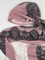Бандана с имитацией платка розовая с длинной бахромой bandb-1 фото 7